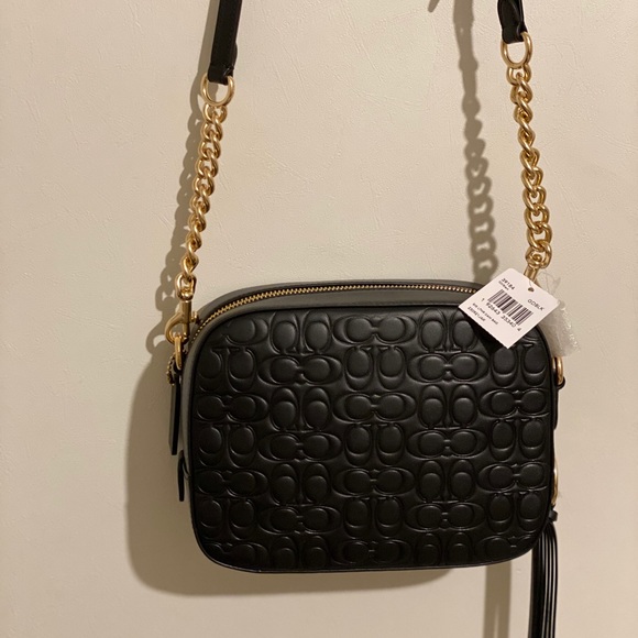 Coach black leather camera bag new with tags - Picture 5 of 15